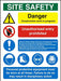 Site Sign Construction Site Safety Fluted Board 60 x 45 cm