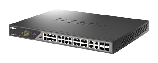 D-Link DSS 200G-28MPP - Switch - Managed - 24 x 10/100/1000 (PoE) + 4 x combo SFP - rack-mountable - PoE (518 W)