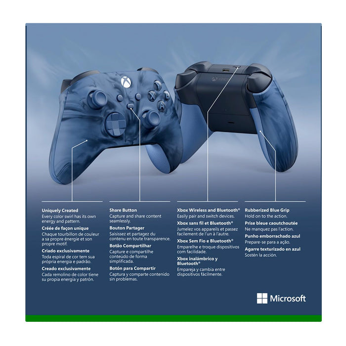 Xbox Blue Storm Cloud Vapor Special Edition USB-C and Bluetooth Wireless Gaming Controller