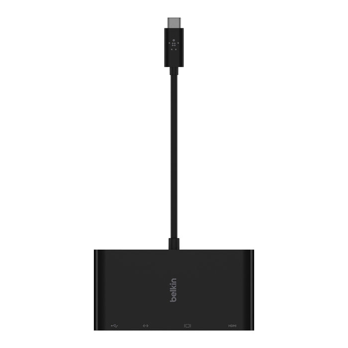 Belkin USB-C 4K HDMI VGA USB A Gigabit Multimedia Adapter Black