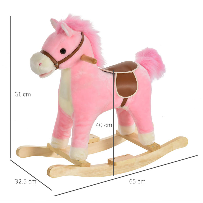 HOMCOM Rocking Horse 330-109PK 610 mm 325 mm 650 mm Pink
