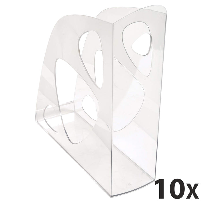 Exacompta Magazine File 18123D Clear Pack of 10