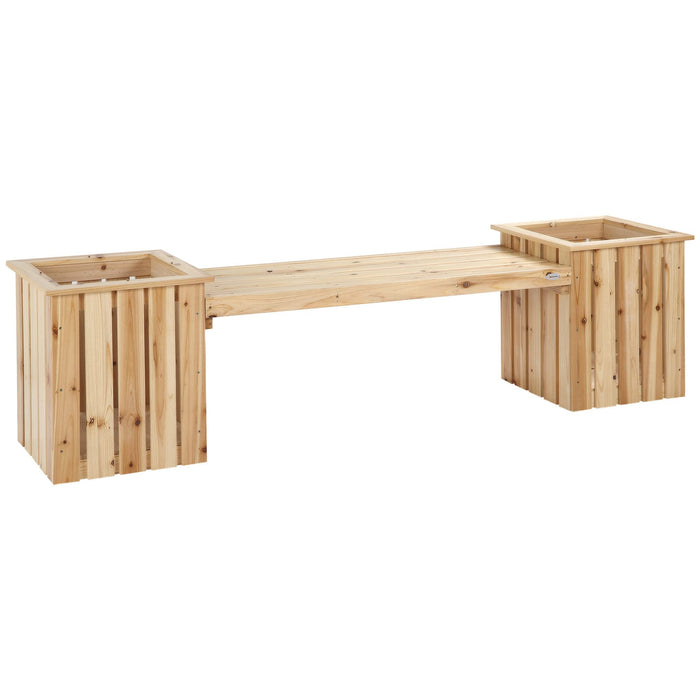 OutSunny Bench Fir 430 x 1,920 x 500 mm Natural wood finish