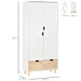 HOMCOM Wardrobe with 2 Drawers White