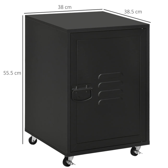 HOMCOM Filing Cabinet Black 385 x 380 x 5,550 mm