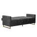 Novogratz 3 Seat Sofa GREY Velvet 1,955.80 (W) x 838.20 (D) x 850.90 (H) mm