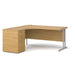 Dams International Desk with Pedestal EBS16LO 1,600 x 1,626 x 725 mm