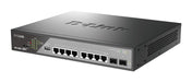 D-Link DSS 200G-10MPP - Switch - Managed - 8 x 10/100/1000 (PoE++) + 2 x Gigabit SFP - rack-mountable - PoE++ (242 W)