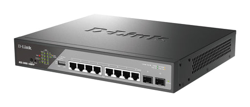 D-Link DSS 200G-10MPP - Switch - Managed - 8 x 10/100/1000 (PoE++) + 2 x Gigabit SFP - rack-mountable - PoE++ (242 W)