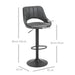 HOMCOM Bar Stool Leather Grey Pack of 2