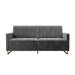 Novogratz 3 Seat Sofa GREY Velvet 1,955.80 (W) x 838.20 (D) x 850.90 (H) mm