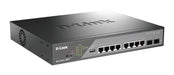 D-Link DSS 200G-10MPP - Switch - Managed - 8 x 10/100/1000 (PoE++) + 2 x Gigabit SFP - rack-mountable - PoE++ (242 W)