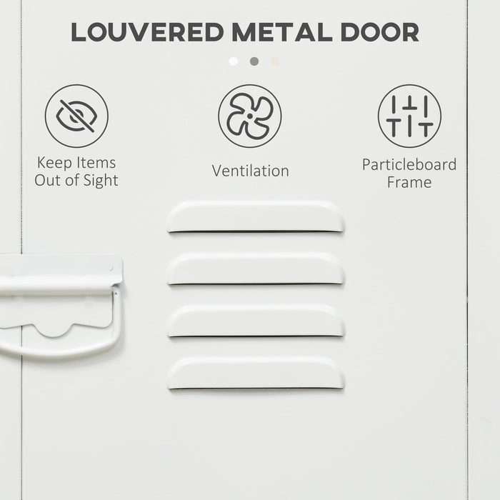 HOMCOM Filing Cabinet White 385 x 380 x 5,550 mm