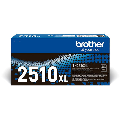 Brother TN-2510XL - Super High Capacity - black - original - box - toner cartridge - for P/N: HLL2400DWRE1, HLL2445DWRE1, MFCL2860DWE