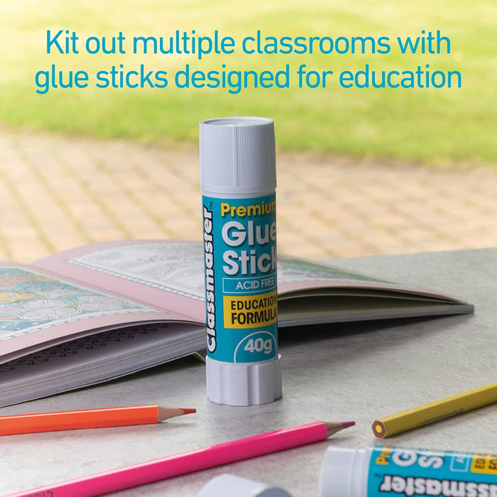 CLASSMASTER Glue Stick 40 g White G40200 Pack of 200