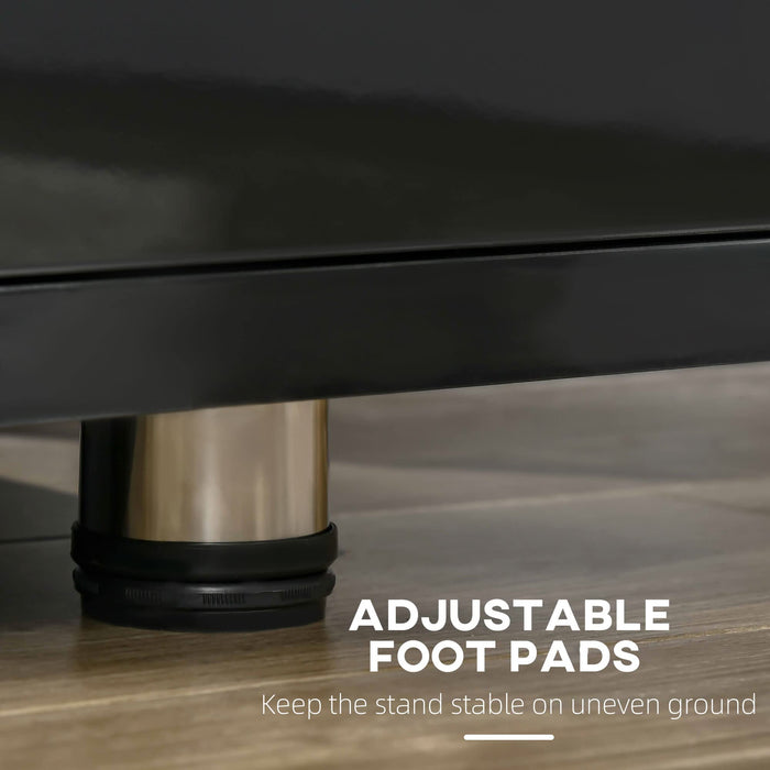 HOMCOM TV Stand Particleboard Black 135 x 35 x 41.7 cm