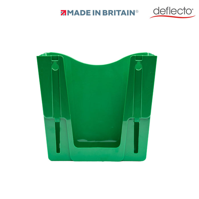 Deflecto A4 Literature Display Through Hole Green CP078YTGRN 26.5 x 10 x 26 cm
