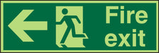 Fire Exit Sign Left Arrow Acrylic 15 x 45 cm