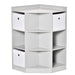 HOMCOM Kids Storage Cabinet 311-044GY Grey 57.4 (W) x 57.4 (D) x 94 (H) mm MDF, Melamine, Non-woven fabric