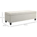 HOMCOM Storage Ottoman Padded Beige