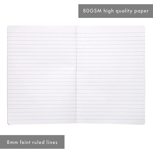 Pukka Pad Journal Glee A5 Ruled Casebound Cardboard Hardback Blue 192 Pages 192 Sheets