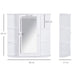 HOMCOM Mirror Cabinet Glass,MDF (Medium-Density Fibreboard) White 66 x 17 x 63 cm