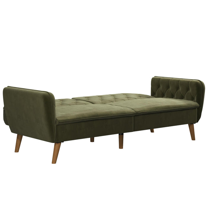 Novogratz 3 Seat Sofa GREEN Velvet 2,108.20 (W) x 850.90 (D) x 825.50 (H) mm