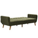 Novogratz 3 Seat Sofa GREEN Velvet 2,108.20 (W) x 850.90 (D) x 825.50 (H) mm