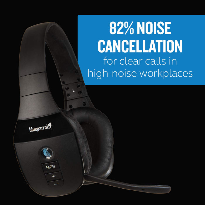 BlueParrott S450-XT - Headset - full size - Bluetooth - wireless - NFC - USB, 3.5 mm jack - noise isolating