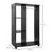 HOMCOM Open Wardrobe Cabinet Black