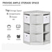 HOMCOM Kids Storage Cabinet 311-044GY Grey 57.4 (W) x 57.4 (D) x 94 (H) mm MDF, Melamine, Non-woven fabric
