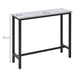 HOMCOM Bar Table with Adjustable Pads Black, White