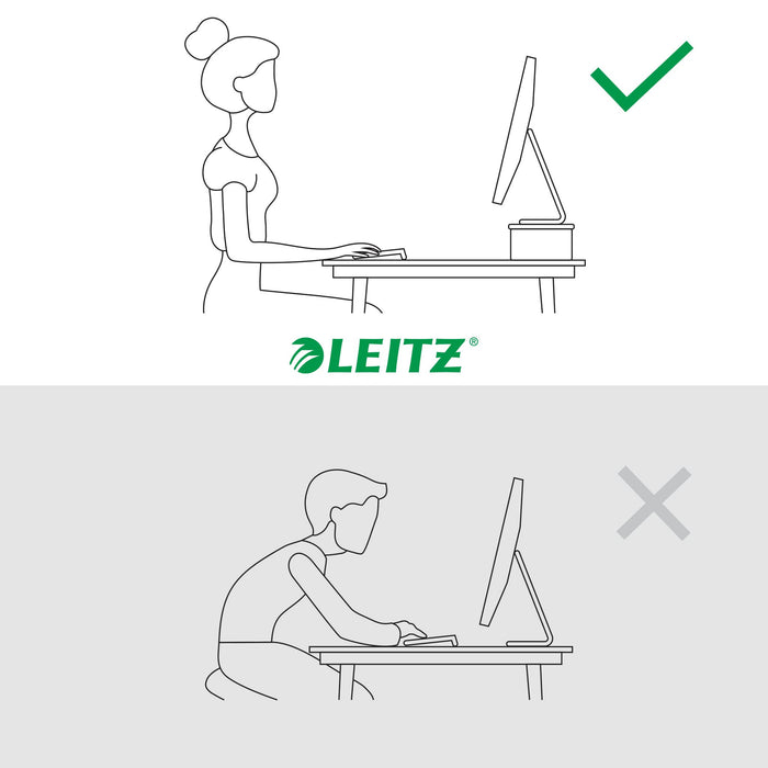 Leitz Ergo Stylish Monitor Riser Stand White - 64340001