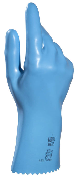 Mapa Professional Type B 300 Non-Disposable Chemical Gloves Latex Size 10 Blue