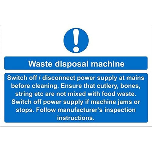 Catering Sign Waste Disposal Vinyl 20 x 30 cm