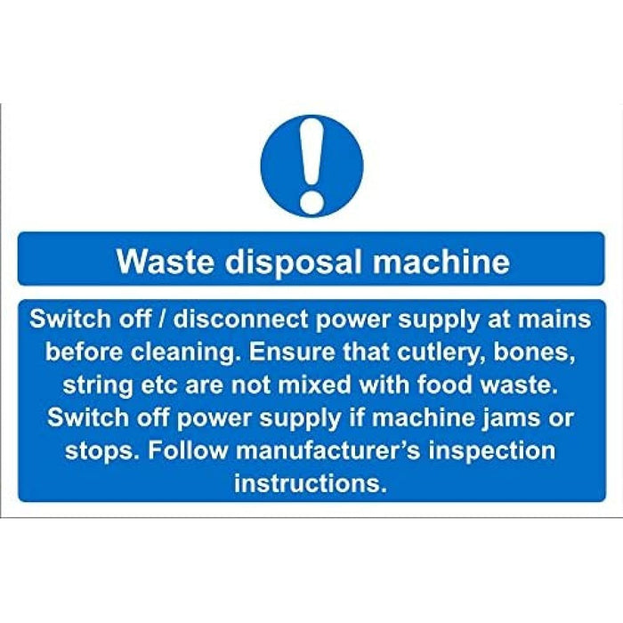 Catering Sign Waste Disposal Vinyl 20 x 30 cm
