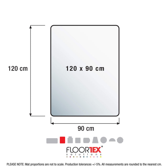 Ecotex Evolutionmat Enhanced Polymer Anti-Slip Office Chair Mat Floor Protector for Hard Floors 120 x 90cm Clear - UFCECO123648AEP