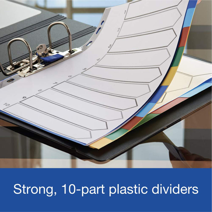 OXFORD Blank Dividers A4 Assorted Multicolour 10 Part PP (Polypropylene) 100205063