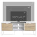 HOMCOM TV Stand Metal,Particle Board White 120 x 39 x 48 cm