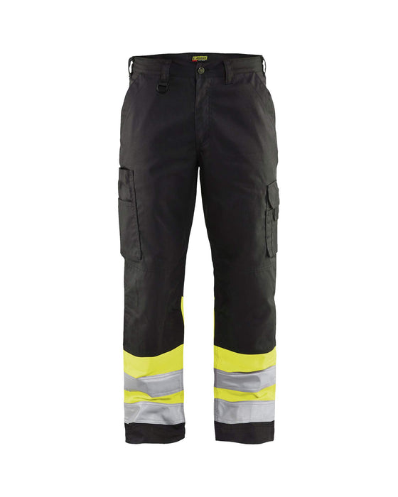 BLÅKLÄDER Trousers 15641811 Cotton, PL (Polyester) Black, Yellow Size 47S