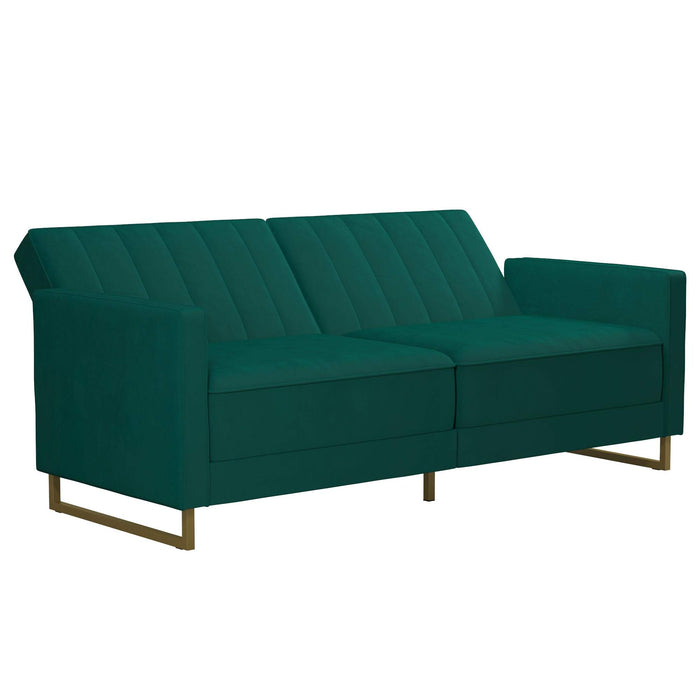 Novogratz 3 Seat Sofa GREEN Velvet 1,955.80 (W) x 838.20 (D) x 850.90 (H) mm