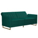 Novogratz 3 Seat Sofa GREEN Velvet 1,955.80 (W) x 838.20 (D) x 850.90 (H) mm