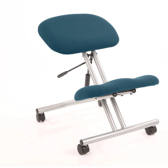 Dynamic Basic Tilt Task Operator Chair Without Arms Kneeler Maringa Teal Back, Silver Frame Without Headrest Medium Back
