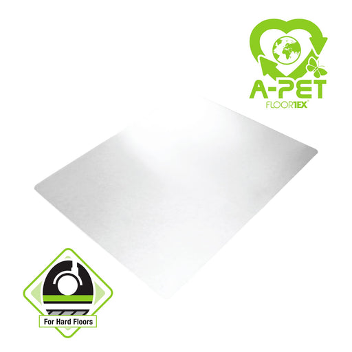AdvantagematPlus APET Office Chair Mat Floor Protector for Hard Floors 118.5 x 75cm Clear - UCCMFLAS0001