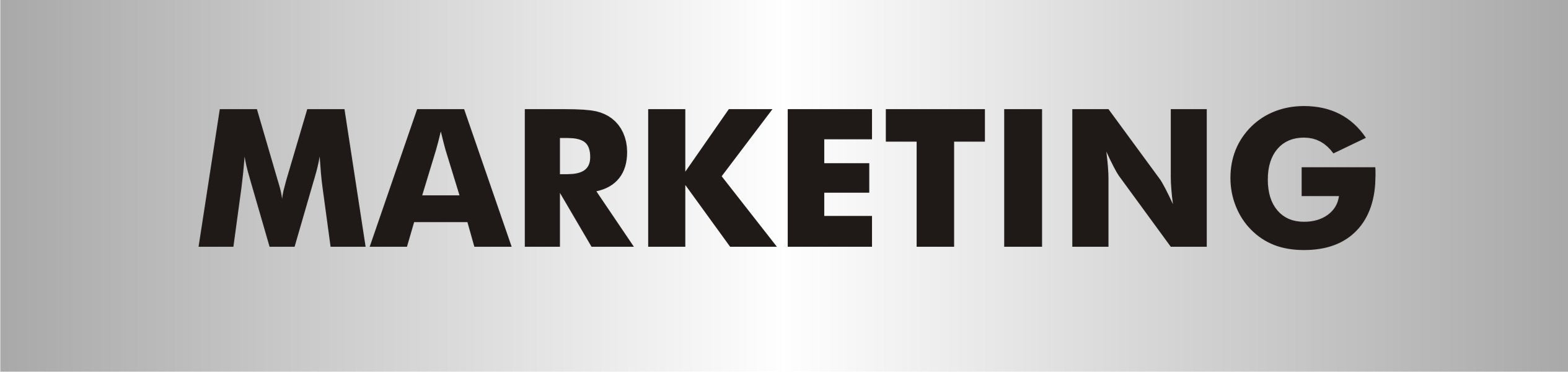 Office Sign Marketing acrylic 4.5 x 19 cm