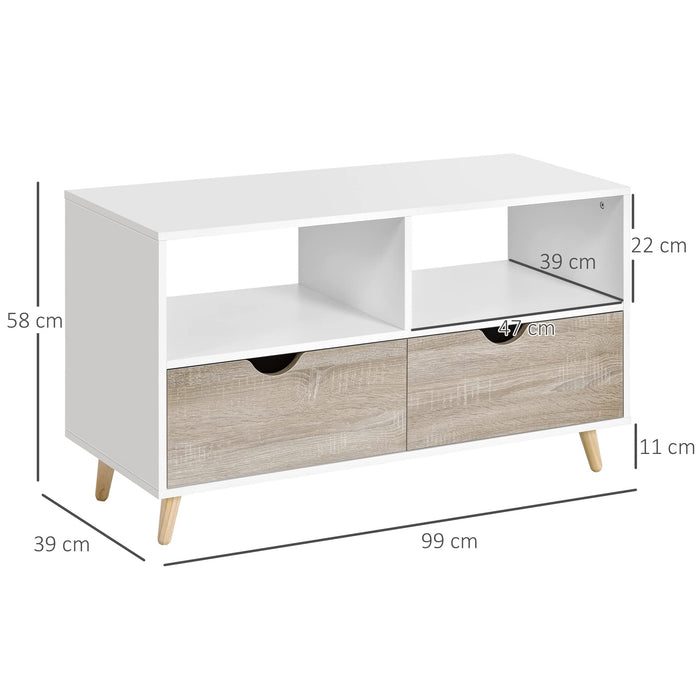 HOMCOM TV Stand White 390 x 580 mm