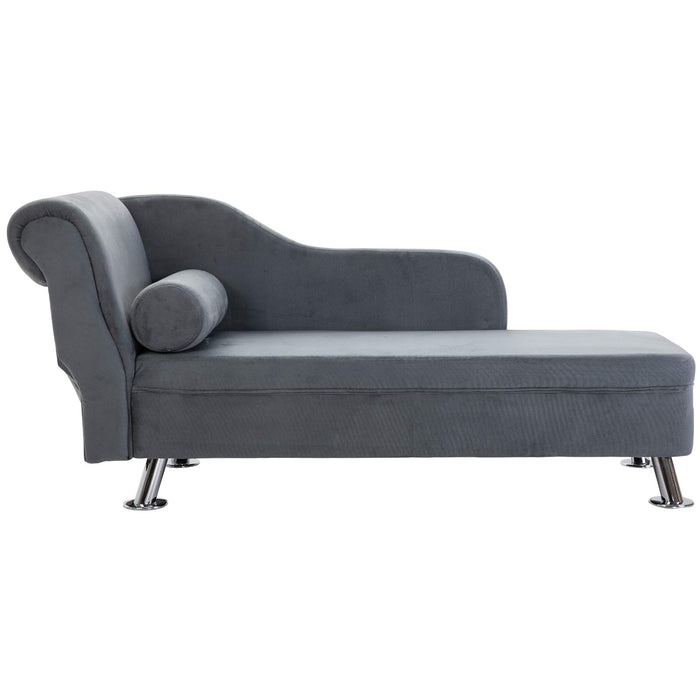 HOMCOM Chaise Longue 750 x 560 x 1600 mm Grey