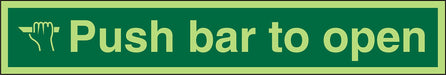 Exit Sign Push Bar To Open Plastic 10 x 60 cm