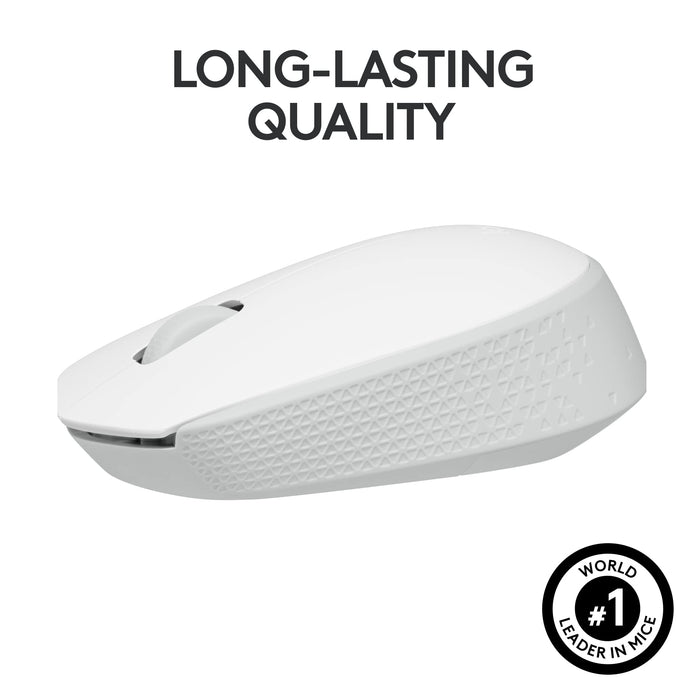 Logitech M171 1000 DPI Ambidextrous RF Wireless Optical Mouse Off White