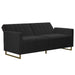Novogratz 3 Seat Sofa BLACK Velvet 1,955.80 (W) x 838.20 (D) x 850.90 (H) mm
